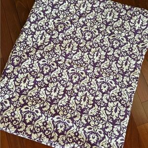 POTTERY BARN TWIN 100% COTTON DUVET COVER PURPLE AND WHITE